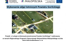 Wykonanie zdjęć lotniczych Powiatu Gorlickiego